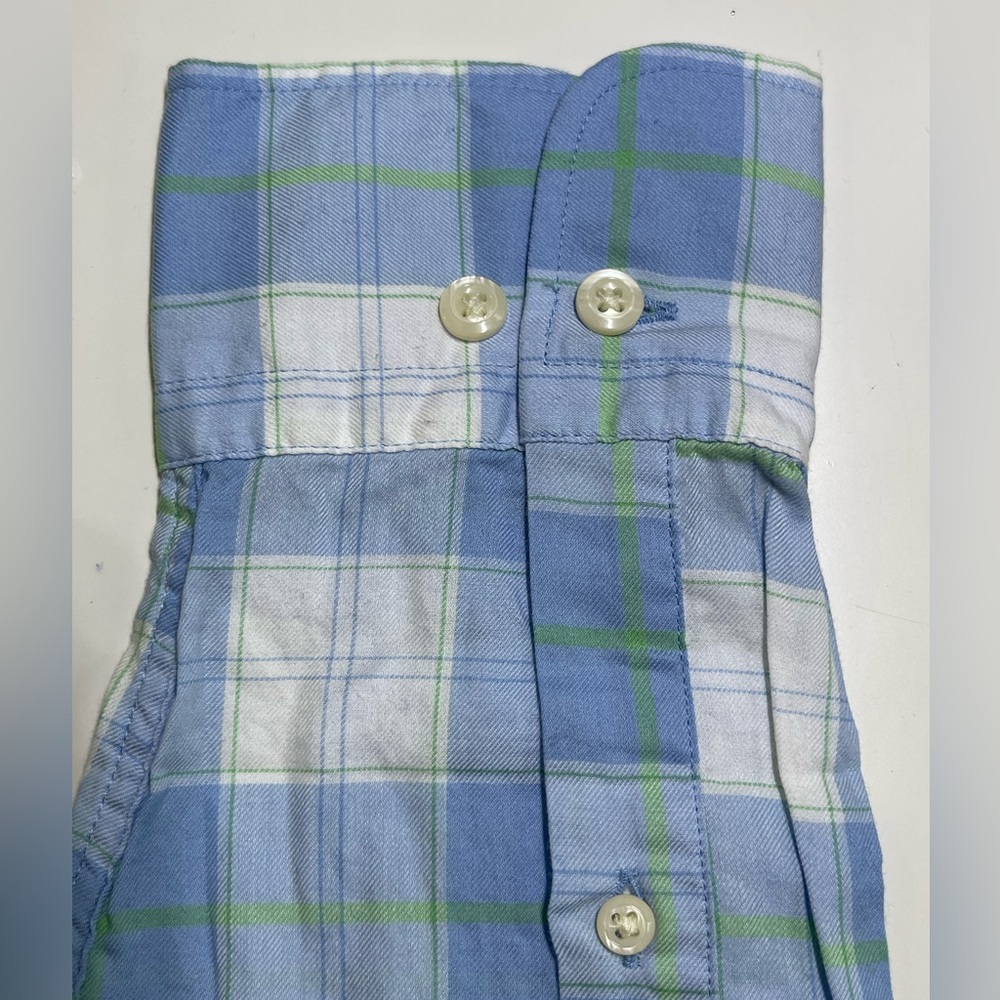 NWT Peter Millar Rosemont Summer Soft Shirt Cottage Blue Plaid Soft Cotton M - Picture 8 of 13